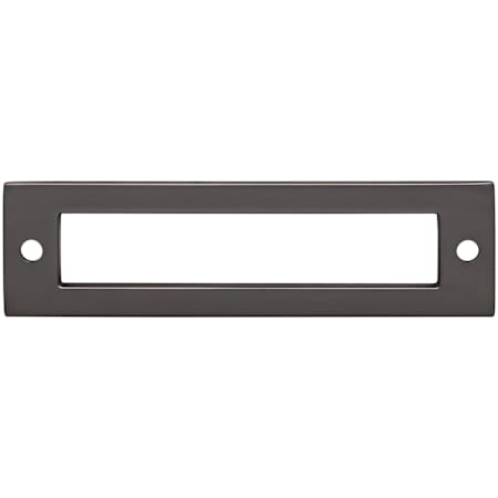 Top Knobs Hollin 3-3/4 Inch Center to Center Pull Backplate from the Lynwood Series Ash Gray