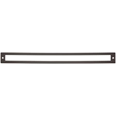 Top Knobs Hollin 12 Inch Center to Center Pull Backplate from the Lynwood Series Ash Gray