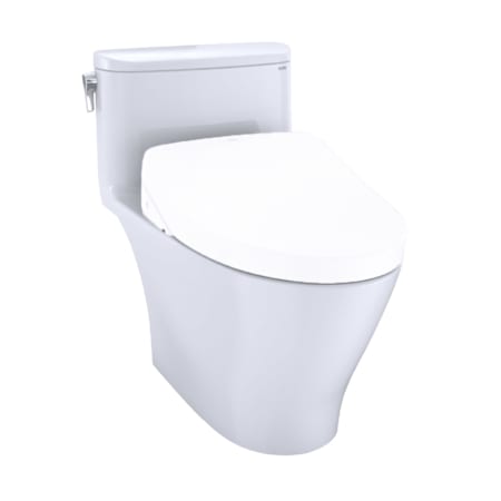 TOTO Nexus 1.28 GPF One Piece Elongated Chair Height Toilet with Tornado Flush Technology - Less Seat Cotton White