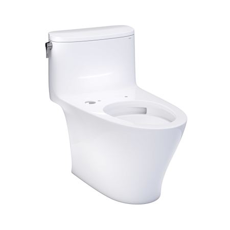 TOTO Nexus 1.28 GPF One Piece Elongated Chair Height Toilet with Tornado Flush Technology - Less Seat Cotton White