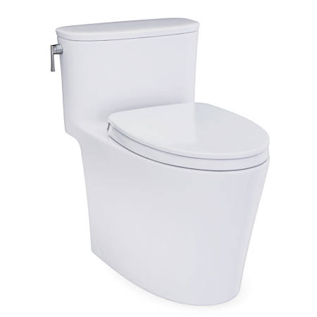TOTO Aurora 1.0 GPF One Piece Elongated Toilet with Left Hand Lever - Seat Included Cotton White