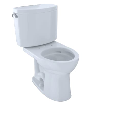 TOTO Drake II 1.28 GPF Two Piece Round Toilet with CeFiONtect and Tornado Flush Technology - Less Seat Cotton