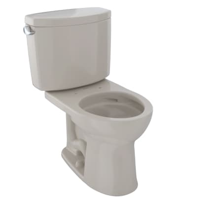 TOTO Drake II 1.28 GPF Two Piece Round Toilet with CeFiONtect and Tornado Flush Technology - Less Seat Bone