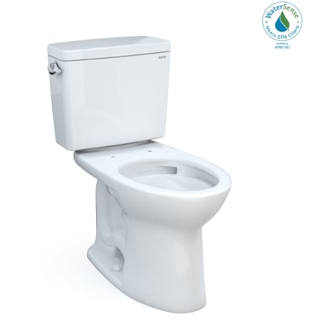 TOTO Drake 1.28 GPF Two Piece Elongated Chair Height Toilet with Left Hand Lever Cotton