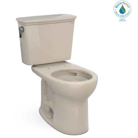 TOTO Drake 1.28 GPF Two Piece Round Chair Height Toilet with Left Hand Lever Bone