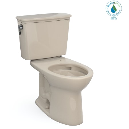 TOTO Drake 1.28 GPF Two Piece Elongated Chair Height Toilet with Left Hand Lever Bone