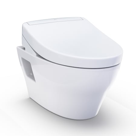 TOTO Washlet+ EP Wall-hung Elongated Toilet And Washlet S5 Bidet Seat And Duofit In-wall 0.9 And 1.28 GPF Dual-flush Tank System Matte Silver