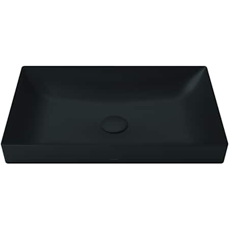 TOTO Kiwami Renesse 23" Rectangular Ceramic Vessel Bathroom Sink with Overflow Matte Black