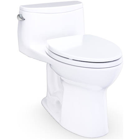 TOTO Ultramax 1.28 GPF One Piece Elongated Toilet with Left Hand Lever - Seat Included Cotton White