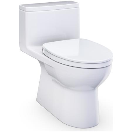 TOTO Redington 1.28 GPF One Piece Elongated Toilet with Right Hand Lever - Seat Included Cotton White
