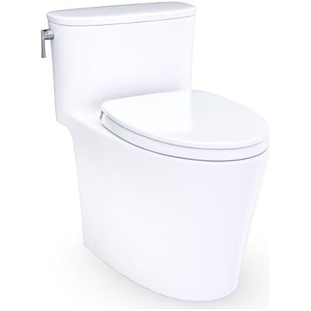 TOTO Aurora 1.0 GPF One Piece Elongated Toilet with Left Hand Lever - Seat Included Cotton White