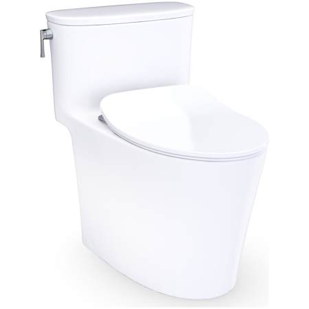 TOTO Aurora 1.0 GPF One Piece Elongated Toilet with Left Hand Lever - Seat Included Cotton White