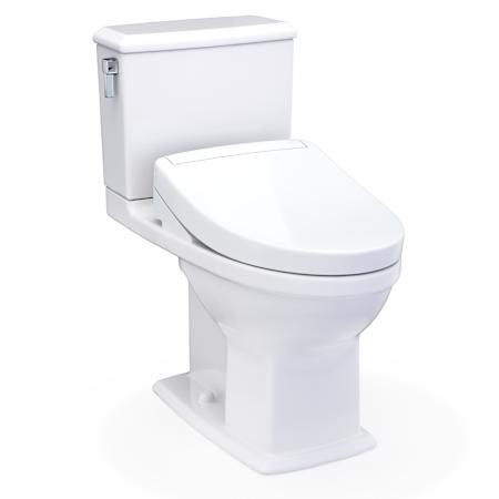 TOTO Washlet+ Connelly Two-piece Elongated Dual Flush 1.28 And 0.9 GPF Toilet And Washlet S5 Bidet Seat Cotton