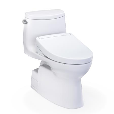 TOTO Washlet+ Carlyle II One-piece Elongated 1.28 GPF Toilet And Washlet+ S5 Bidet Seat Cotton