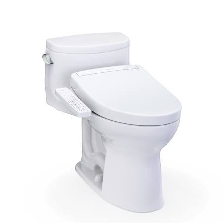 TOTO Washlet+ Supreme II One-piece Elongated 1.28 GPF Toilet And Washlet+ S2 Bidet Seat Cotton