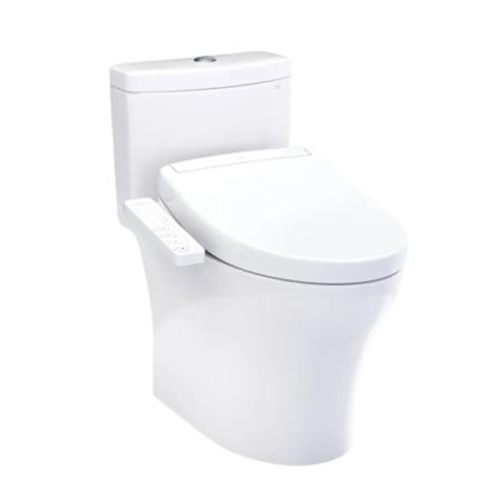 TOTO Washlet+ Aquia IV One-piece Elongated Dual Flush 1.28 And 0.9 GPF Toilet And Washlet S2 Bidet Seat Cotton