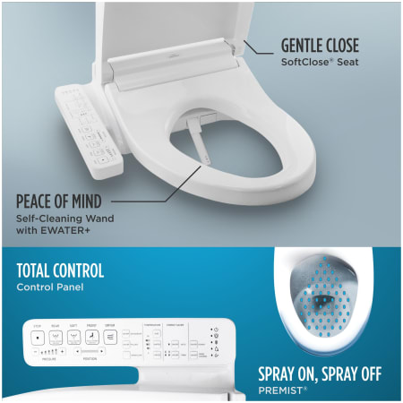 TOTO MW7763074CSG#01 Drake 1.6 GPF Two Piece Elongated Toilet with Left ...