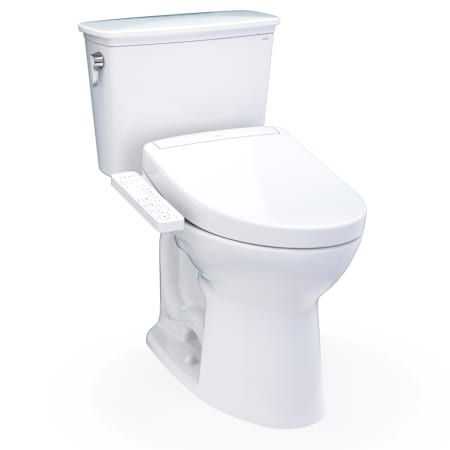 TOTO Drake Transitional Washlet+ Two-piece Elongated 1.28 GPF Tornado Flush Toilet With S2 Bidet Seat Cotton