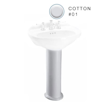 TOTO Pedestal Only, with Mounting Screws for Toto LPT754 Cotton