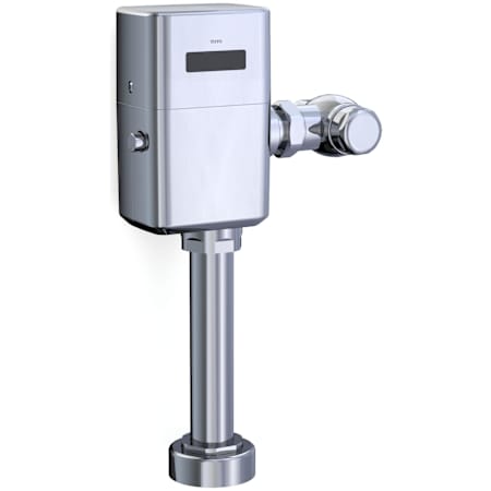 TOTO 1.28 GPF EcoPower Bronze and Stainless Steel Electronic Wall Mounted Toilet Flushometer with Auto Flush Polished Chrome