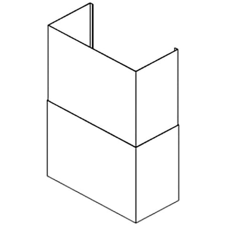 Trade-Wind 7200 and S7200 Series Duct Cover for Outdoor Single Exhaust Hoods from 9 to 10 Foot Ceilings Stainless Steel