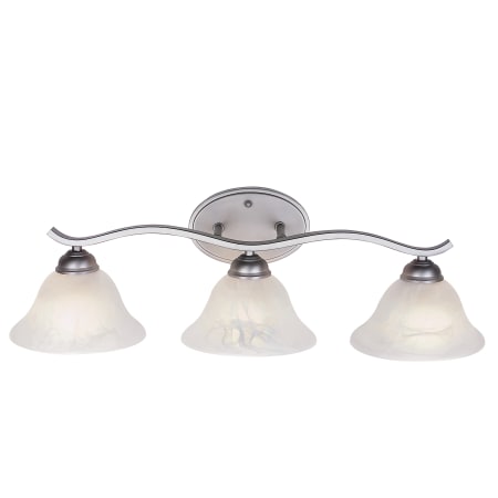 Trans Globe Lighting Three Light Down Lighting Bathroom Fixture Brushed Nickel