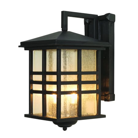 Trans Globe Lighting Asian Two Light Up Lighting Outdoor Square Wall Sconce from the Outdoor Collection Black