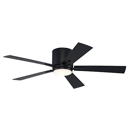 Trans Globe Lighting Finnley 52" 5 Blade Indoor LED Ceiling Fan with Wall Control Black