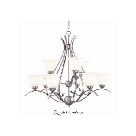 Trans Globe Lighting Aspen 9 Light 29" Wide Chandelier Brushed Nickel
