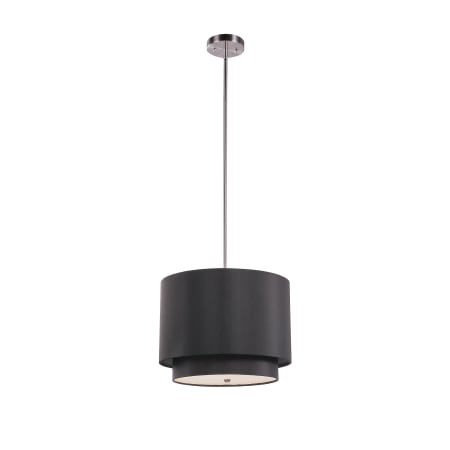 Trans Globe Lighting 3 Light Double Shade Pendant from the Young and Hip Collection Brushed Nickel / Black