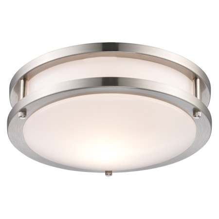 Trans Globe Lighting Dash 10" Wide Flush Mount Ceiling Fixture Brushed Nickel