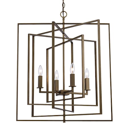 Trans Globe Lighting El Capitan 4 Light 26" Wide Taper Candle Chandelier Antique Gold