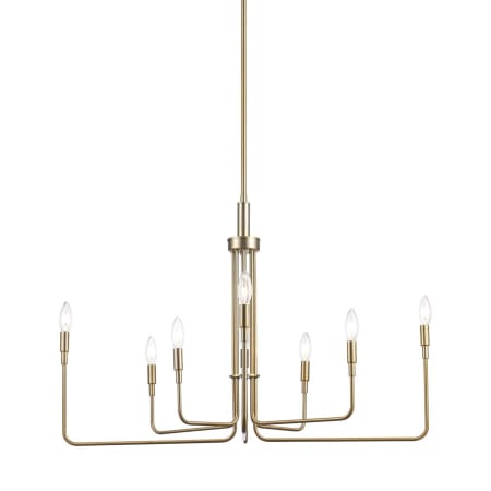 Trans Globe Lighting Charlotte 8 Light 36" Wide Taper Candle Style Chandelier Antique Gold