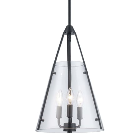 Trans Globe Lighting Alivia 3 Light 11" Wide Taper Candle Pendant Black