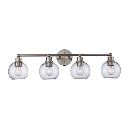 Trans Globe Lighting Polverini 4 Light 33" Wide Bathroom Vanity Light Brushed Nickel