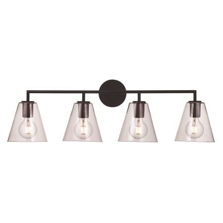 Trans Globe Lighting Terrance 4 Light 35" Wide Bathroom Vanity Light Black