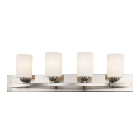 Trans Globe Lighting Moonlight 4 Light 31" Wide Bathroom Vanity Light Brushed Nickel