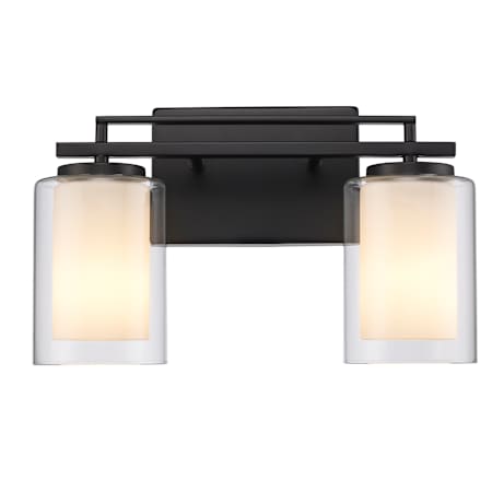 Trans Globe Lighting Lisbon 2 Light 15" Wide Vanity Light Black