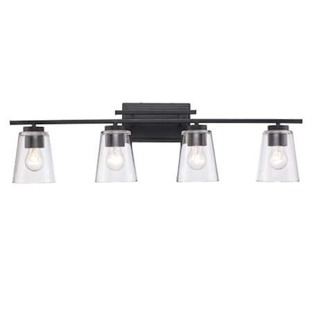 Trans Globe Lighting Iris 4 Light 32" Wide Vanity Light Black