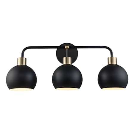 Trans Globe Lighting Indigo 3 Light 23" Wide LED Vanity Light Black / Antique Gold