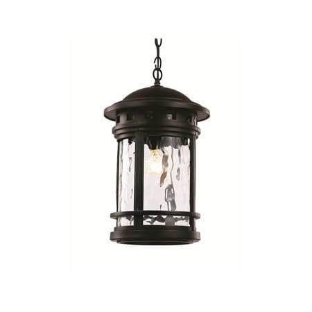 Trans Globe Lighting Chimney Stack 19" Height 1 Light Outdoor Pendant Black