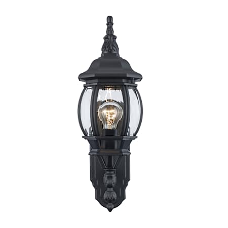 Trans Globe Lighting Single Light Up Lighting Wall Sconce from the Outdoor Collection Black