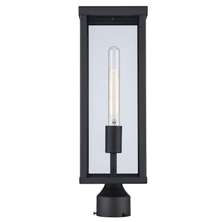 Trans Globe Lighting Oxford Single Light 19-1/4" Tall Outdoor Single Head Post Light Black