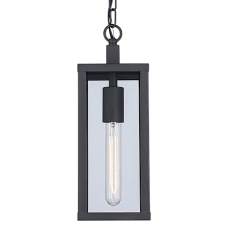 Trans Globe Lighting 5" Wide Single Light Single Pendant with Clear Glass Shade Black