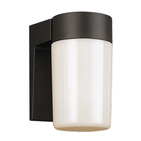 Trans Globe Lighting 1 Light 8" Energy Saving Outdoor Wall Sconce with Glass Opal Shade Black