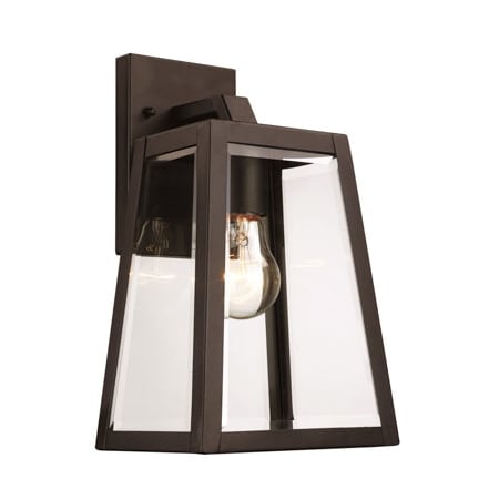 Trans Globe Lighting Obsidian Single Light 12" Tall Outdoor Wall Sconce Black