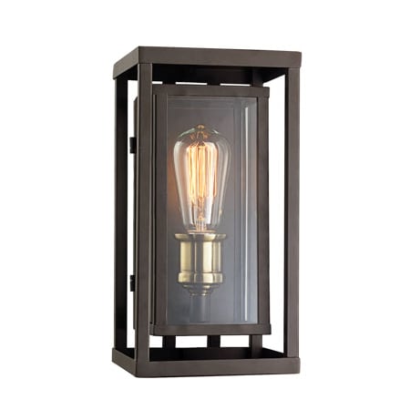 Trans Globe Lighting Showcase Single Light 11" Tall Outdoor Wall Sconce Rubbed Oil Bronze / Antique Brass