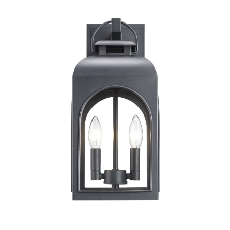 Trans Globe Lighting Presence 2 Light 16" Tall Outdoor Wall Sconce Black