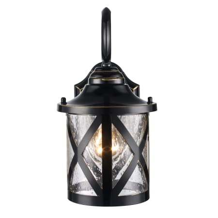 Trans Globe Lighting 1 Light 12.75" Outdoor Wall Sconce with Clear Seeded Glass Rubbed Oil Bronze