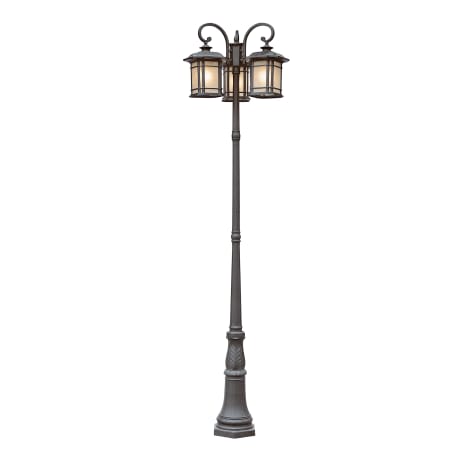 Trans Globe Lighting San Miguel 3 Light 100" Tall Outdoor Multi Head Post Light Black